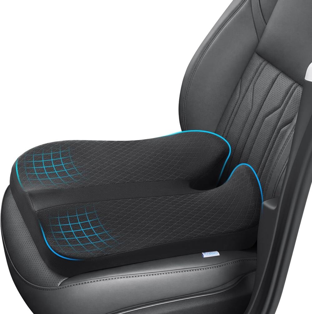 Anzhixiu Elevated Car Seat Cushion For Improved View- Black